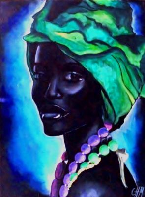 Lady with the green turban